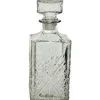 Vintage Glasflasche Kristallschliff Eckig 23cm -Halloween Geschaft antike giftflasche kristallschliff eckig vintage glas bottle square halloween homeware gothic homeware 52020 01