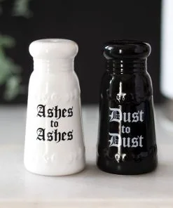 Asche Zu Asche Salz & Pfeffer Set -Halloween Geschaft ashes to ashes salz und pffer set ashes to ashes salt and pepper shaker halloween homeware gothic homeware 53763 04