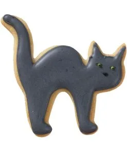 Plätzchenform Katze 8cm -Halloween Geschaft austechform halloween katze klein plaetzchenform mit halloween motiv weihnachtsplaetzchen form fuer katzen fans 28574 4