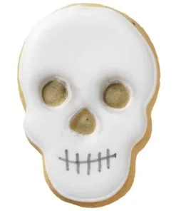 Plätzchenform Totenschädel 7cm -Halloween Geschaft austechform halloween totenkopf plaetzchenform mit halloween motiv weihnachtsplaetzchen form fuer gothic fans 28568 3