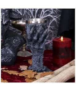 Baphomet Trinkkelch Mit Greifhand -Halloween Geschaft baphomet kelch mit greifender hand baphomets grasp goblet gothic deko 39511 05