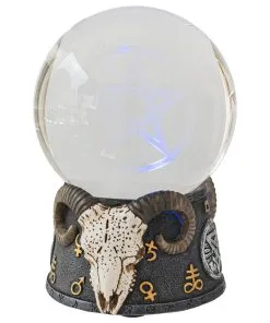 Baphomet Kristallkugel Mit LED 10 Baphomet Kristallkugel Mit LED -Halloween Geschaft baphomet wahrsagekugel mit led baphomet crystal ball with led halloween tischdekoration 51351 04