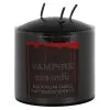 Schwarze Stumpenkerze Mit Vampir Blut 7,5cm -Halloween Geschaft blutende schwarze vampir stumpenkerze black vampire pillar candle with blood tears 50663 01