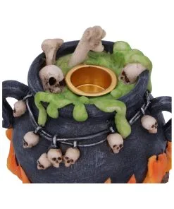 Blubbernder Hexenkessel Räucherkegel & Kerzenhalter -Halloween Geschaft bubbling brew hexenkessel kerzen und raeucherkegel halter halloween und hexendeko 51650 2
