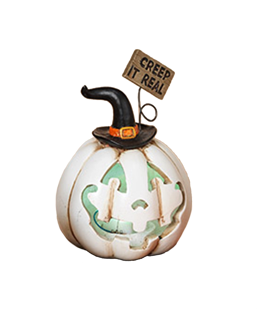 Halloween Creep It Real Kürbis Mit LED 14cm 3 Halloween Creep It Real Kürbis Mit LED 14cm