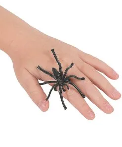 144 Schwarze Halloween Spinnen -Halloween Geschaft fette halloween spinnen halloween spiders kunststoff spinnen plastic spiders 29204 04