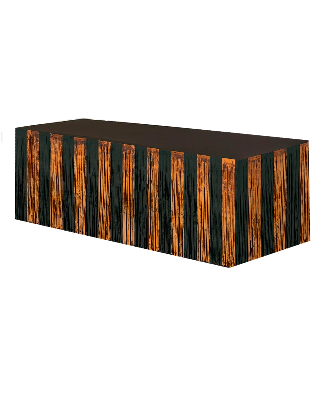 Fransen Tischrock Orange - Schwarz Metallic 3 Fransen Tischrock Orange - Schwarz Metallic