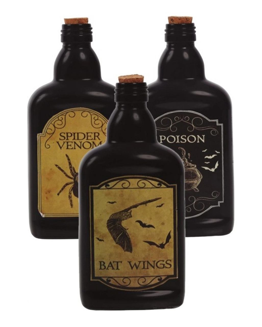 Gift Flasche Halloween Tischdeko 19cm 4 Gift Flasche Halloween Tischdeko 19cm – Bild 2