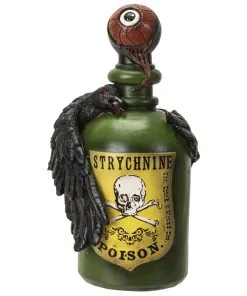 Giftflasche Mit Blutigem Augapfel & Krähe 20cm