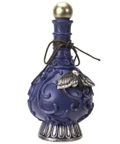 Giftflasche Mit Totenschädel Motte 23cm -Halloween Geschaft giftflasche mit totenkopf motte poision bottle with skull moth halloween tischdekoration gothic deko 54736 03