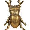 Goldfarbener Hirschkäfer Wandgestaltung 14,5cm 2 Goldfarbener Hirschkäfer Wandgestaltung 14,5cm -Halloween Geschaft goldfarbener hirschkaefer wandkunst golden stag beetle wall art steampunk wohnaccessoire 54799 01