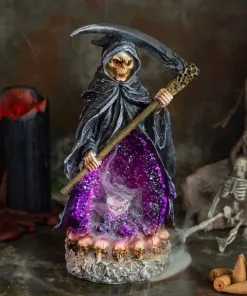 Sensenmann Backflow Räucherkegel Halter Mit LED 9 Sensenmann Backflow Räucherkegel Halter Mit LED -Halloween Geschaft grim reaper backflow raeucherkegel halter mit licht grim reaper backflow incense burner with light 50660 04