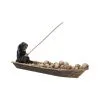 Sensenmann Mit Fähre Räucherstäbchenhalter -Halloween Geschaft grim reaper faehrmann raeucherstaebchenhalter grim reaper ferryman insence holder gothic deko 39254 01