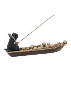 Sensenmann Mit Fähre Räucherstäbchenhalter 13 Sensenmann Mit Fähre Räucherstäbchenhalter -Halloween Geschaft grim reaper faehrmann raeucherstaebchenhalter grim reaper ferryman insence holder gothic deko 39254 06