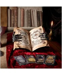 Hellseher Zauberbuch Deko 25,8cm 15 Hellseher Zauberbuch Deko 25,8cm -Halloween Geschaft grimoire hexenbuch deko psychic compendium deco halloween tischdekoration 51062 07