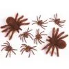 Deko Taranteln Braun 8 St. -Halloween Geschaft haarige braune spinnen 8 st halloween dekoration spinnen zum dekorieren 28423