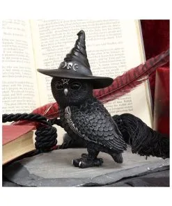 Walpurgisnacht Eule Mit Hexenhut 13,5cm -Halloween Geschaft halloween eule mit hexenhut walpurgisnacht eule mit hexenhut halloween owl with witch hat 50745 06