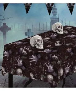 Tischdecke Halloween Friedhof -Halloween Geschaft halloween friedhof tischdecke halloween graveyard tablecloth totenkopf tischdecke leichenteile halloween deko 53181 3