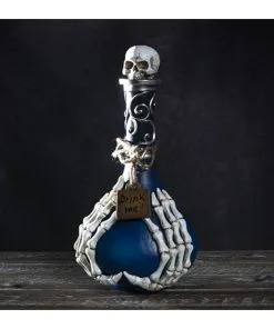 Skelett Giftflasche Mit Totenkopf -Halloween Geschaft halloween giftflasche mit leuchtaugen poison bottle with glowing eyes skelett deko halloween 52537 03