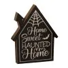 "Home Sweet Haunted Home" Halloween Aufsteller 20cm 1 "Home Sweet Haunted Home" Halloween Aufsteller 20cm -Halloween Geschaft halloween haus holz block deko home sweet haunted home 20cm wood engraved house block home sweet haunted home 54278