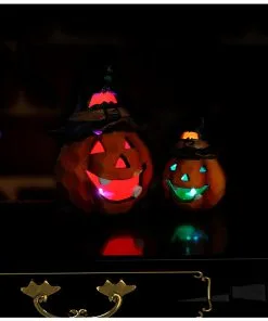 Halloween Kürbis Keramik Mit LED 12x9cm 9 Halloween Kürbis Keramik Mit LED 12x9cm -Halloween Geschaft halloween keramik kuerbis mit led ceramic halloween pumpkin w led halloween deko 51733 04