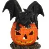 Jack O Lantern Kürbis Mit Drache Räucherkegelhalter -Halloween Geschaft halloween kuerbis mit drachen raeucherkegelhalter halloween kuerbis teelichthalter trick or treat dragon cone burner 51679 01