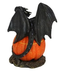 Halloween Geschaft -Halloween Geschaft halloween kuerbis mit drachen raeucherkegelhalter halloween kuerbis teelichthalter trick or treat dragon cone burner 51679 02