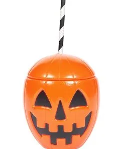 Trinkbecher Kürbisgesicht Mit Deckel