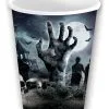 Halloween Pappbecher Zombie Friedhof 6 St. -Halloween Geschaft halloween zombie friedhof pappbecher halloween zombie graveyard paper cups halloween friedhof dekoration 53191