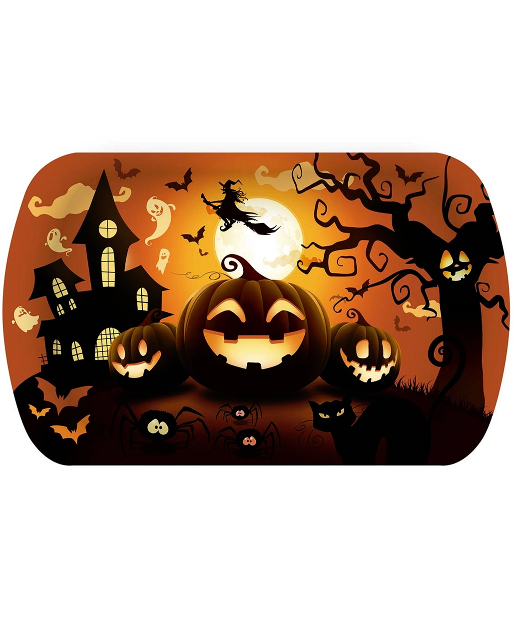 Tablett Happy Halloween Kürbis 3 Tablett Happy Halloween Kürbis