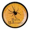 Spinnen Pappteller Happy Halloween 8 St. -Halloween Geschaft happy halloween pappteller partyteller partygeschirr halloween geschirr halloween paper plates 26667