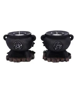 Hexenkessel Mit Efeu Kerzenhalter 2er Set 11 Hexenkessel Mit Efeu Kerzenhalter 2er Set -Halloween Geschaft hexenkessel mit efeu teelichthalter 2er set witches cauldron with ivy candle holder halloween tischdeko 51064 03