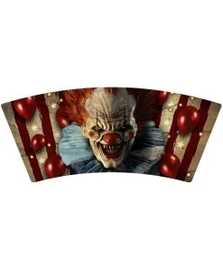Horror Clown Zirkus Schnapsbecher 3 St. -Halloween Geschaft horrorclown circus shot becher pappe horror clown circus shot mug cardboard horror zirkus dekoration 53167 3