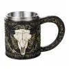 Bierkrug Mit Gehörntem Stierschädel 2 Bierkrug Mit Gehörntem Stierschädel -Halloween Geschaft krug mit longhorn tierschaedel totenkopf bierkrug mit stierschaedel longhorn bull skull mug 51392 01