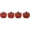 Kleine Holz Dekofigur Halloween Kürbis 3cm -Halloween Geschaft mini halloween kuerbis holz dekofigur 3cm mini halloween pumpkin wood figurine kuerbis holzfigur 53028