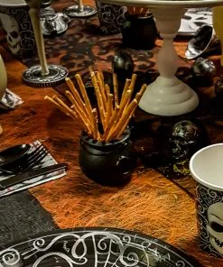 Mini Hexenkessel 12er Packung -Halloween Geschaft mini hexenkessel halloween hexenkessel trick or treat koerbchen suesses oder saures geschenk kessel 19461 2