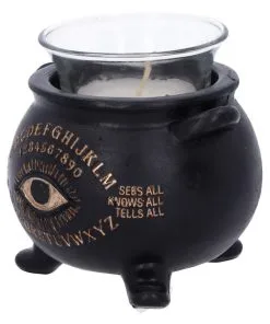Spirit Hexenkessel Als Teelichthalter 9cm -Halloween Geschaft ouija hexenkessel als teelichthalter spirit witches cauldron tealight holder gothic deko 51157 02