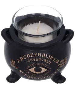 Spirit Hexenkessel Als Teelichthalter 9cm -Halloween Geschaft ouija hexenkessel als teelichthalter spirit witches cauldron tealight holder gothic deko 51157 06