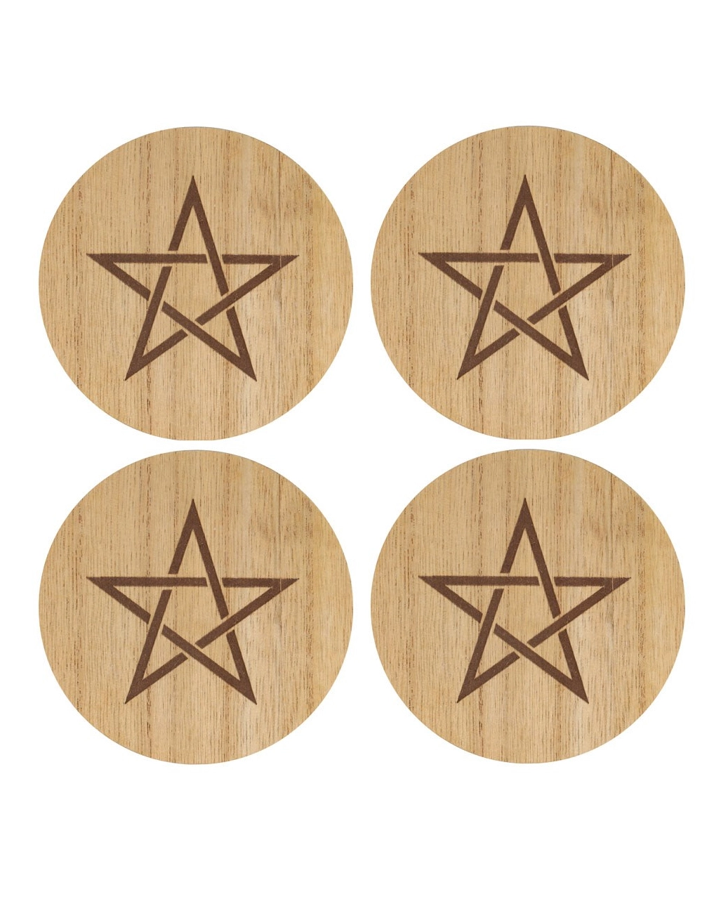 Untersetzer Mit Pentagramm 4 St. 3 Untersetzer Mit Pentagramm 4 St.