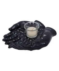 Schwarze Chiromantie-Hände Teelichthalter 12 Schwarze Chiromantie-Hände Teelichthalter -Halloween Geschaft schwarze handlese haende kerzenhalter schwarze chiromantie haende teelichthalter 51059 04
