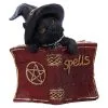 Schwarzes Hexenkätzchen Mit Rotem Zauberbuch 8,2cm