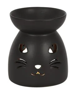 Schwarze Katze Duftöl Brenner