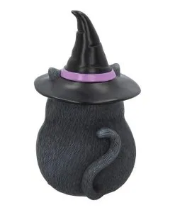 Schwarze Katze Mit Besen & Hexenhut 11 Schwarze Katze Mit Besen & Hexenhut -Halloween Geschaft schwarze katze mit hexenhut black cat with witch hat and broom gothic figur geschenkartikel 39255 04
