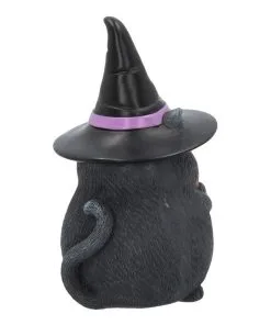 Schwarze Katze Mit Besen & Hexenhut 12 Schwarze Katze Mit Besen & Hexenhut -Halloween Geschaft schwarze katze mit hexenhut black cat with witch hat and broom gothic figur geschenkartikel 39255 05