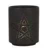 Schwarzer Teelichthalter Mit Pentagramm 2 Schwarzer Teelichthalter Mit Pentagramm -Halloween Geschaft schwarzer pentagramm teelichthalter black pentagram tealight holder gothic deko halloween dekoration 50820 01