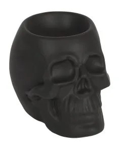 Schwarzer Totenschädel Duftöl Teelichthalter