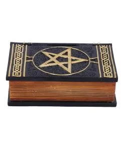 Schwarzes Buch Magischer Sprüche Schmuckschatulle -Halloween Geschaft schwarzes buch der zaubersprueche schatulle gothic und wicca deko und geschenkartikel 52219