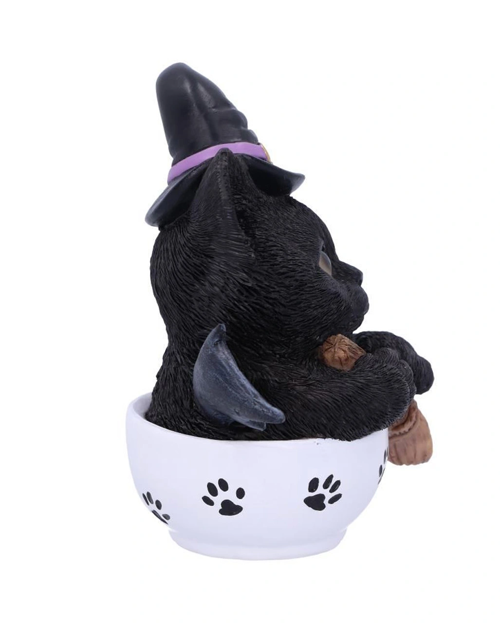 Schwarzes Hexen Kätzchen Mit Hexenbesen In Teetasse 6 Schwarzes Hexen Kätzchen Mit Hexenbesen In Teetasse – Bild 4