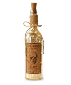Skelett Trank Silberglas Flasche Mit LED