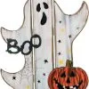 Spukender Halloween Geist Aufsteller Aus Holz -Halloween Geschaft spooky halloween geist holz deko aufsteller spooky halloween ghost plywood easel decor 53060